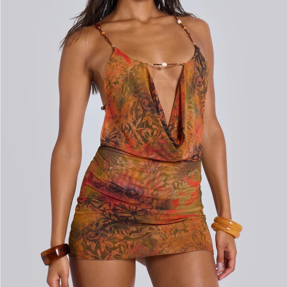 Jaded London Beaded Mini Dress